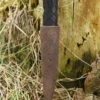 Sgian Dubh Messer mit Damaststahlklinge und Lederscheide