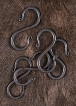 S-Haken aus geschmiedetem Eisen, klein (5 Stück)