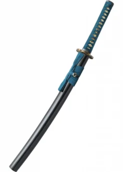 Shikoto Hammer-Forged Longquan Master Teal Wakizashi Sword
