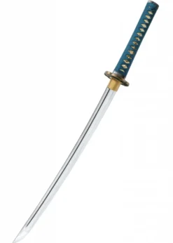 Shikoto Hammer-Forged Longquan Master Teal Wakizashi Sword