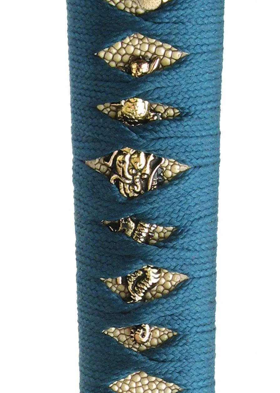 Shikoto Hammer-Forged Longquan Master Teal Katana