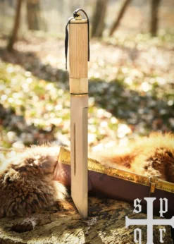 Skramasax, Sax aus Karbonstahl mit Holz-/Knochengriff