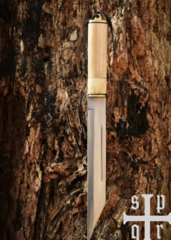 Skramasax, Sax aus Karbonstahl mit Holz-/Knochengriff