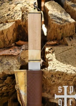 Skramasax, Sax aus Karbonstahl mit Holz-/Knochengriff