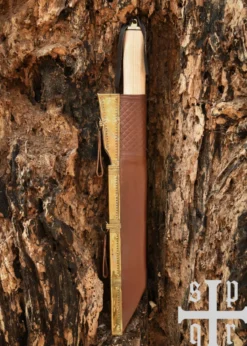 Skramasax, Sax aus Karbonstahl mit Holz-/Knochengriff
