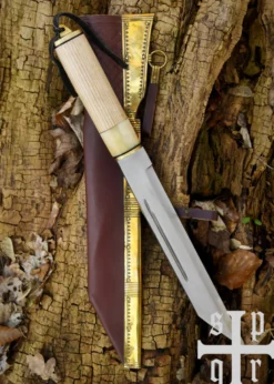 Skramasax, Sax aus Karbonstahl mit Holz-/Knochengriff