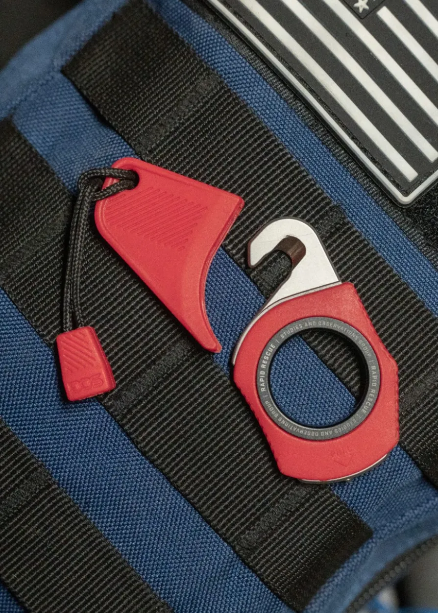 SOG RAPID RESCUE, RESCUE RED, Feststehendes Messer