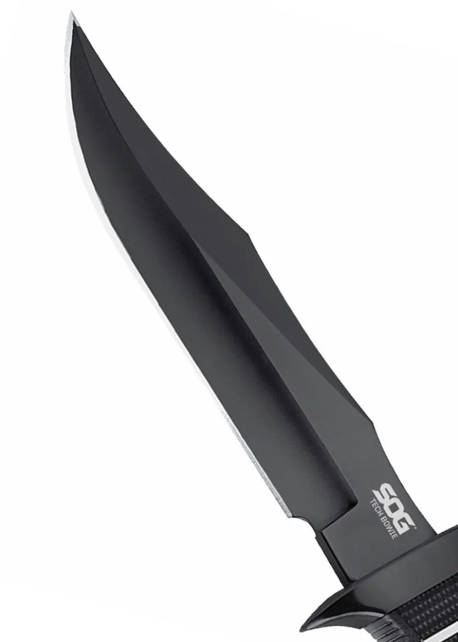 SOG TECH BOWIE, BLACK TINI, Feststehendes Messer