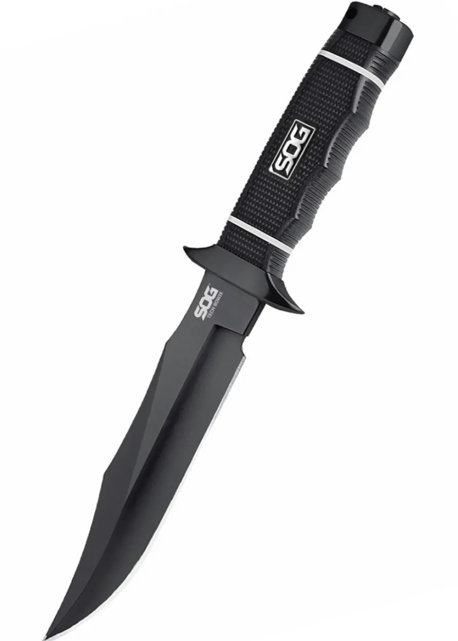 SOG TECH BOWIE, BLACK TINI, Feststehendes Messer