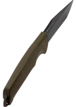 SOG TRIDENT FX, OD GREEN, PARTIALLY SERRATED, Feststehendes Messer
