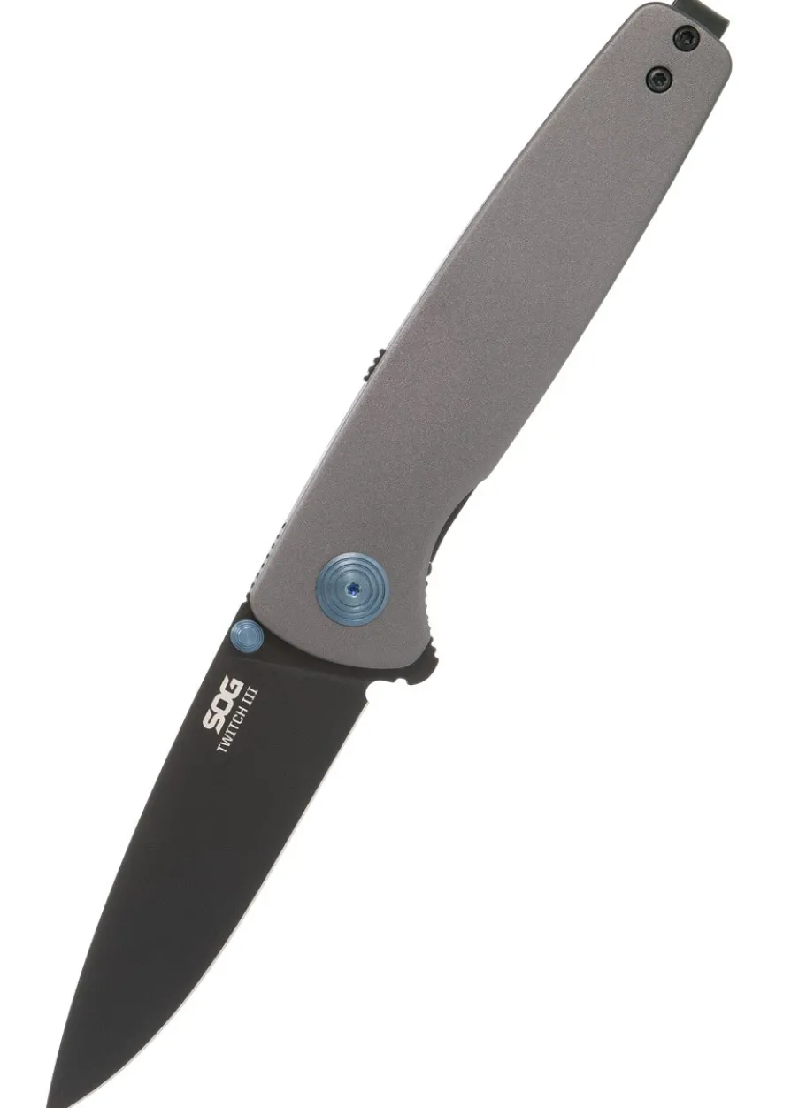SOG TWITCH III - GUNMETAL GRAY, BLUE, BLACK, Taschenmesser