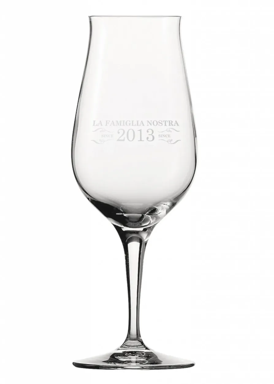 Spiegelau Tastingglas Snifter mit La Famiglia Nostra Logo, Whiskyglas 280 ml