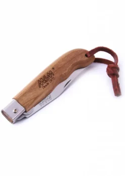 Sportliches Taschenmesser mit Linerlock + Lederschlaufe