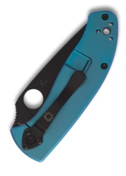 Spyderco Tenacious R.I.L. Blue Titanium, Black Blade, Taschenmesser