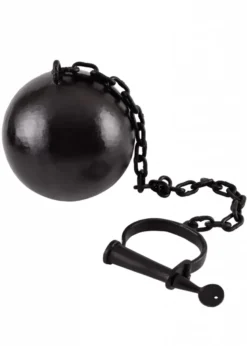 Sträflingskugel, Fußschelle mit Kette und Eisenkugel