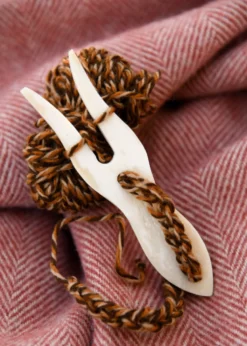 Strickgabel aus Knochen, 12 cm