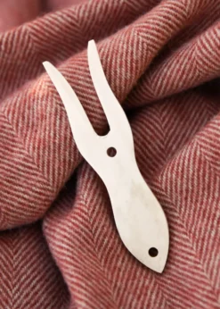 Strickgabel aus Knochen, 12 cm