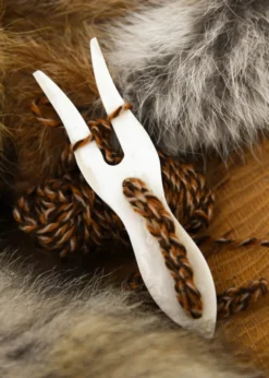 Strickgabel aus Knochen, 12 cm