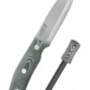 Swedish Forest Knife No.10, grünes Micarta, Feuerstahl