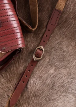 Tasche im Wikinger-Stil, Leder und Segeltuch