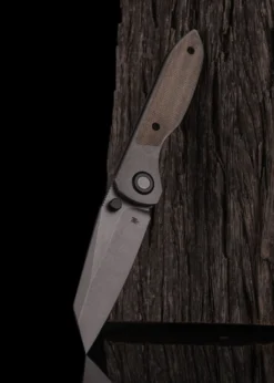 Taschenmesser Allie-P, Stonewash, Grünes Micarta, Wehr Knives