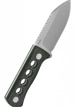 Taschenmesser Canary, stonewashed Klinge, grüner Micarta Griff