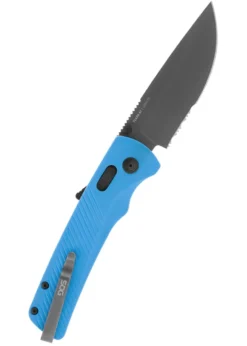 Taschenmesser Flash AT - Civic Cyan - Teil-Wellenschliff, SOG