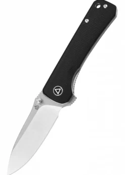Taschenmesser Hawk, 14C28N satinierte Klinge, Schwarzer Micarta Griff