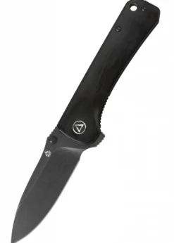 Taschenmesser Hawk, 14C28N schwarze stonewashed Klinge, Ebenholz-Griff