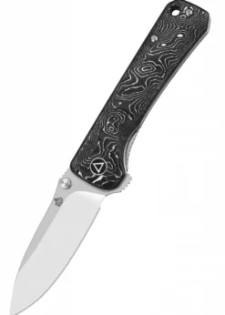 Taschenmesser Hawk, S35VN satinierte Klinge, Aluminium Foil CF Griff