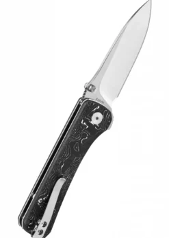 Taschenmesser Hawk, S35VN satinierte Klinge, Aluminium Foil CF Griff