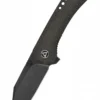 Taschenmesser Kestrel, schwarze stonewashed Klinge, brauner Micarta Griff