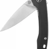 Taschenmesser Leopard, 14C28N satinierte Klinge, Schwarzer Micarta Griff