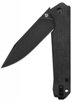 Taschenmesser Mamba V2, schwarze stonewashed Klinge, schwarzer Micarta-Griff