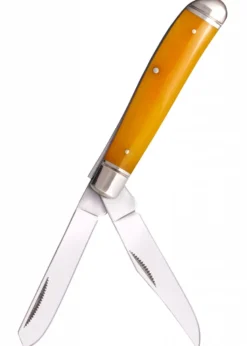 Taschenmesser Mini Trapper, gelber Knochen-Griff