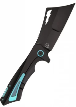 Taschenmesser Nemley Cleaver, Exclusive, Black PVD, Blue Ano