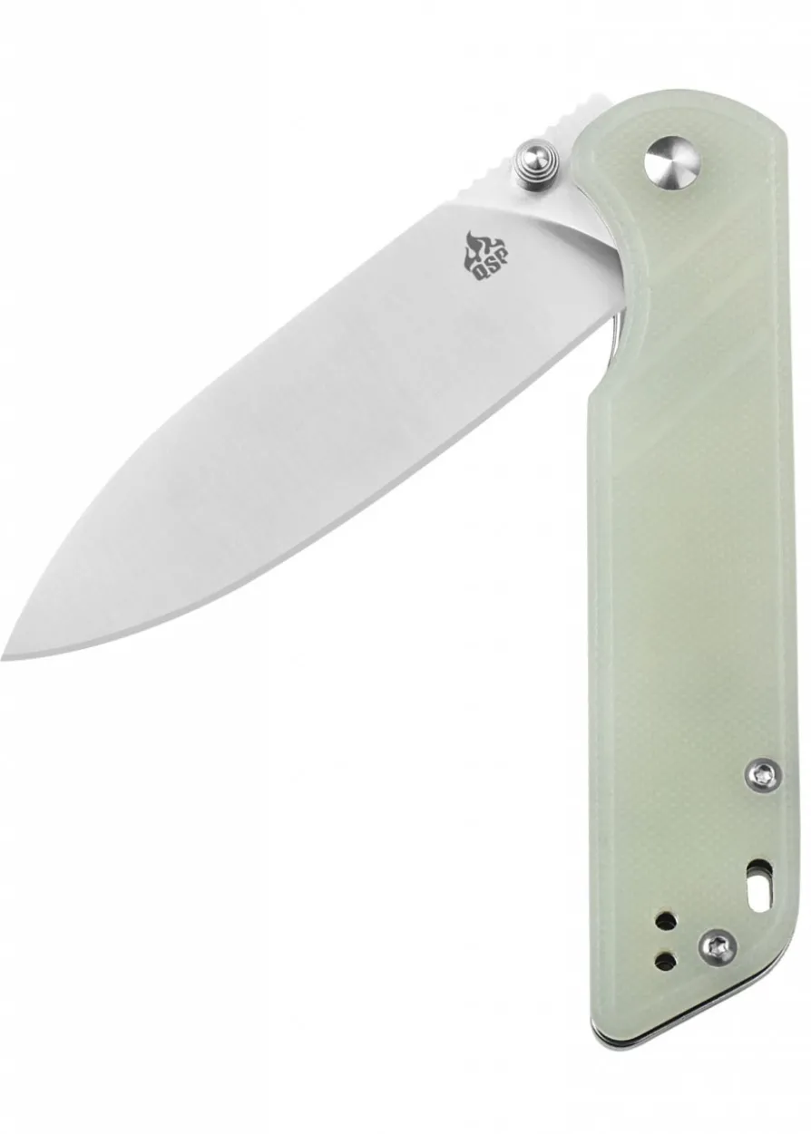 Taschenmesser Parrot, satinierte Klinge, Jade G10 Griff