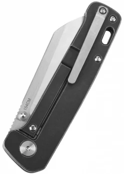 Taschenmesser Penguin, 154CM satinierte Klinge, Schwarzer stonewashed Griff