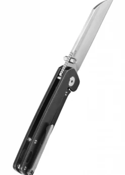 Taschenmesser Penguin, 154CM satinierte Klinge, Schwarzer stonewashed Griff
