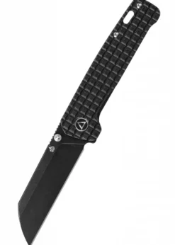 Taschenmesser Penguin, 154CM schwarze stonewashed Klinge, Schwarzer Titan Griff