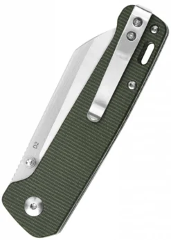Taschenmesser Penguin, D2 satinierte Klinge, Grüner Micarta Griff