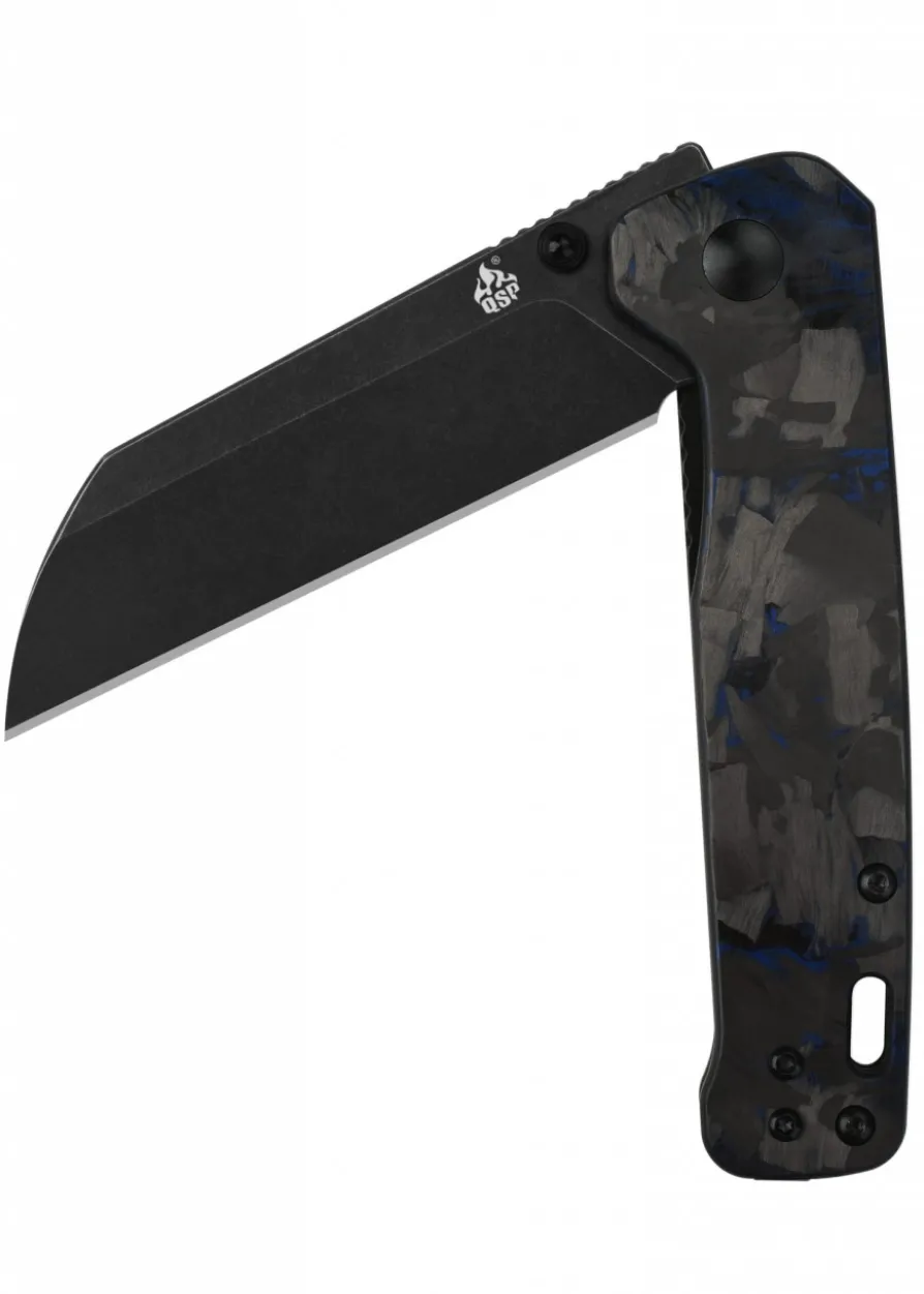Taschenmesser Penguin, D2 schwarze stonewashed Klinge, G10 mit Karbon-Einlage