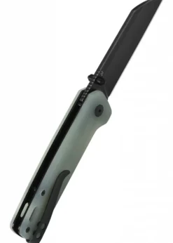 Taschenmesser Penguin, D2 schwarze stonewashed Klinge, Jade G10 Griff
