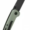 Taschenmesser Penguin Mini, schwarze stonewashed Klinge, Jade G10-Griff