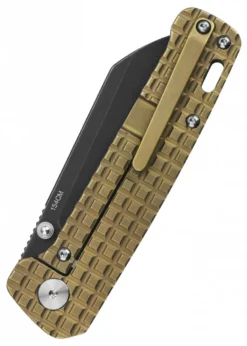 Taschenmesser Penguin, schwarze stonewashed Klinge, bronze Titan-Griff