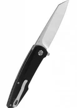 Taschenmesser Phoenix, stonewashed-satinierte Klinge, schwarzer G10 Griff
