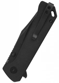 Taschenmesser QSP Grebe Button Lock, G10 Griff, schwarz