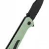 Taschenmesser QSP Grebe Button Lock G10 Griff, Jade
