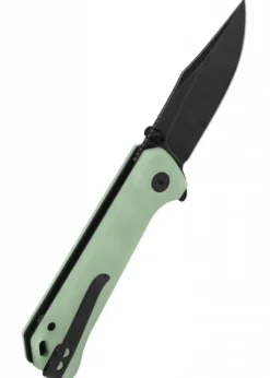 Taschenmesser QSP Grebe Button Lock G10 Griff, Jade