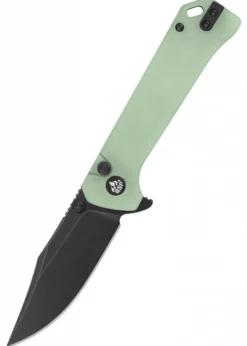 Taschenmesser QSP Grebe Button Lock G10 Griff, Jade